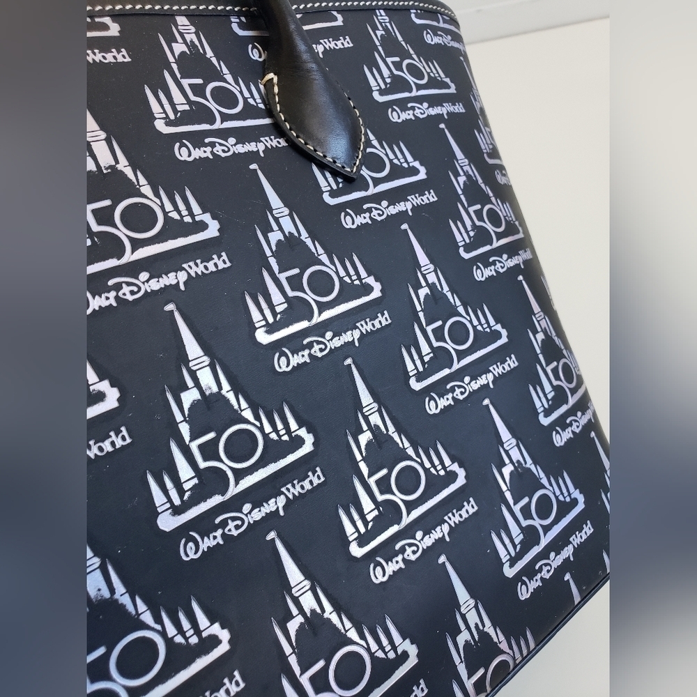 Dooney & Bourke Disney Black 50th Anniversary Disney World Tote - Picture 6 of 13